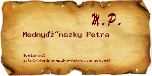 Mednyánszky Petra névjegykártya
